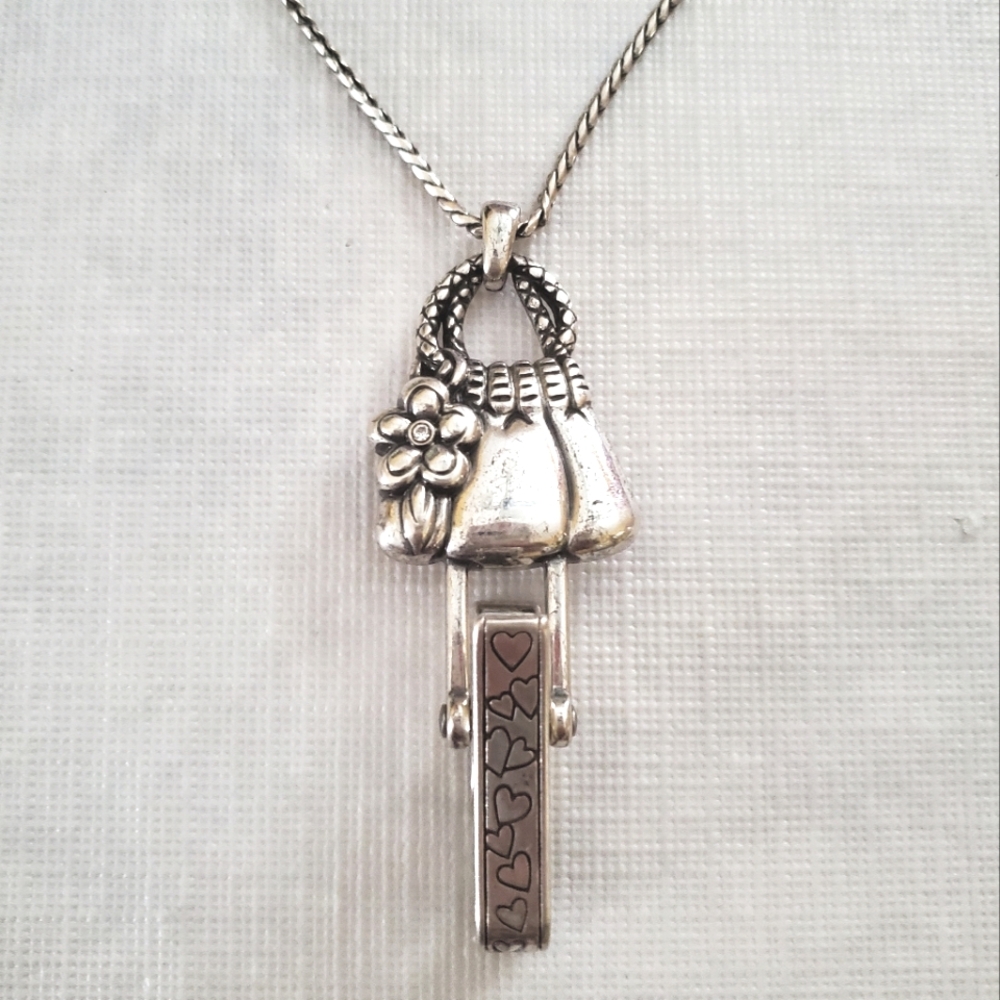Brighton love blossom ID badge clip necklace